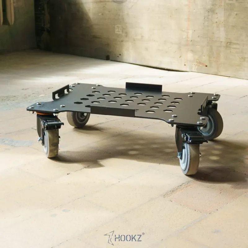 HOOKZ Rollwagen für Bosch L-Boxx | 4 mm Aluminium, 100 mm Rollen, 150 kg Tragkraft