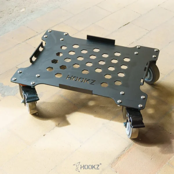 HOOKZ Rollwagen für Bosch L-Boxx | 4 mm Aluminium, 100 mm Rollen, 150 kg Tragkraft