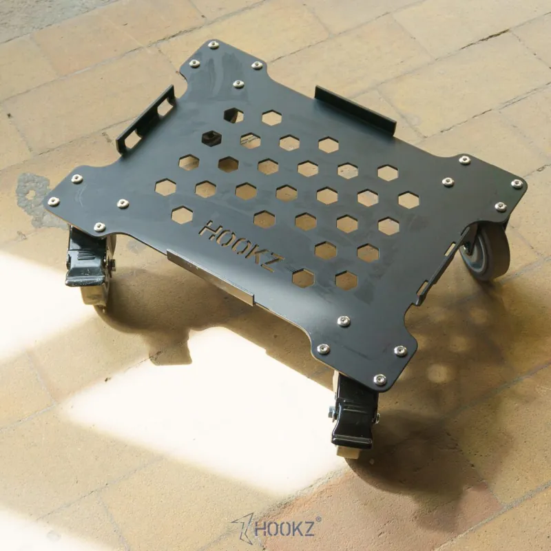 HOOKZ Rollwagen für Bosch L-Boxx | 4 mm Aluminium, 100 mm Rollen, 150 kg Tragkraft