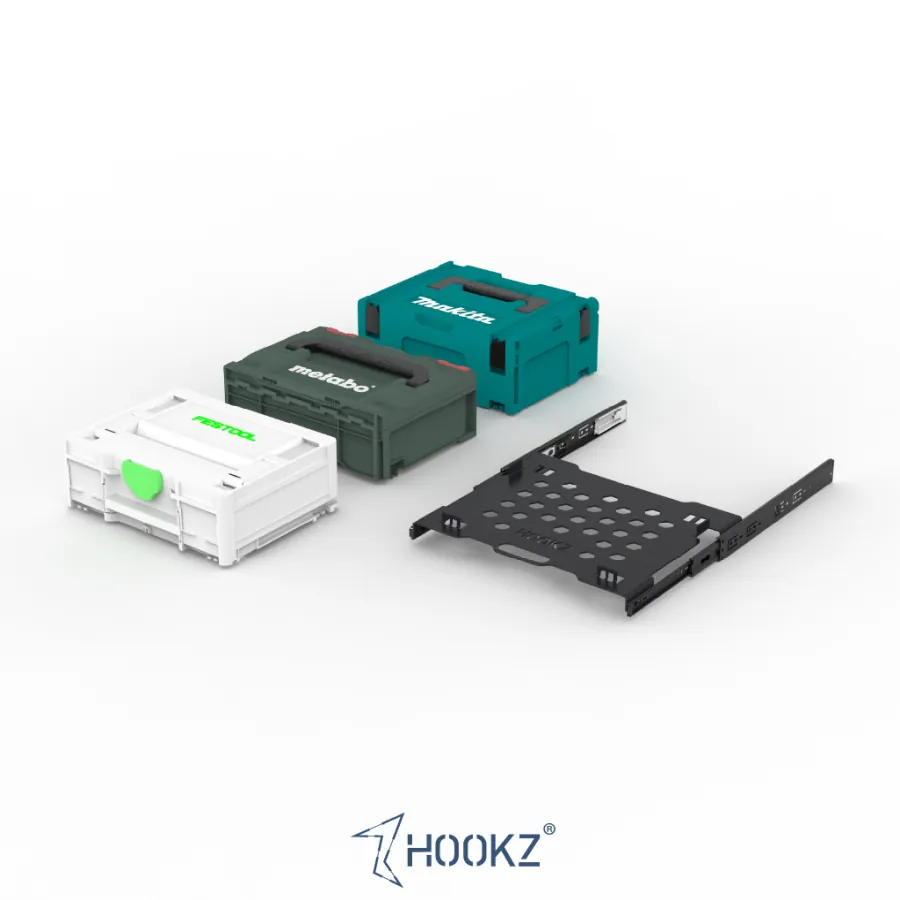 Drei Systeme nebeneinander mit Auszügen