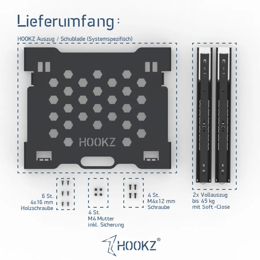 Produktlieferumfang für Vollauszug
