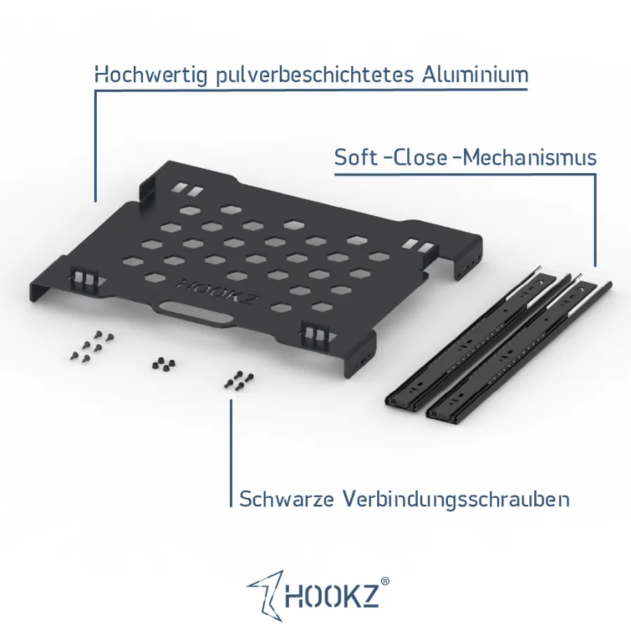 Soft-Close Mechanismus und Pulverbeschichtung
