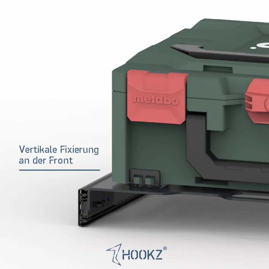 Vertikale Fixierung vorn am Auszug