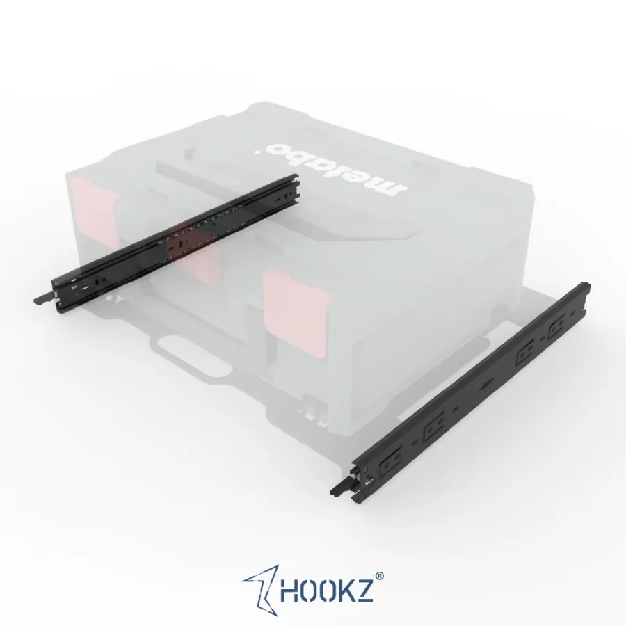 Vollauszug mit Verriegelung montiert unter Bosch L-Boxx